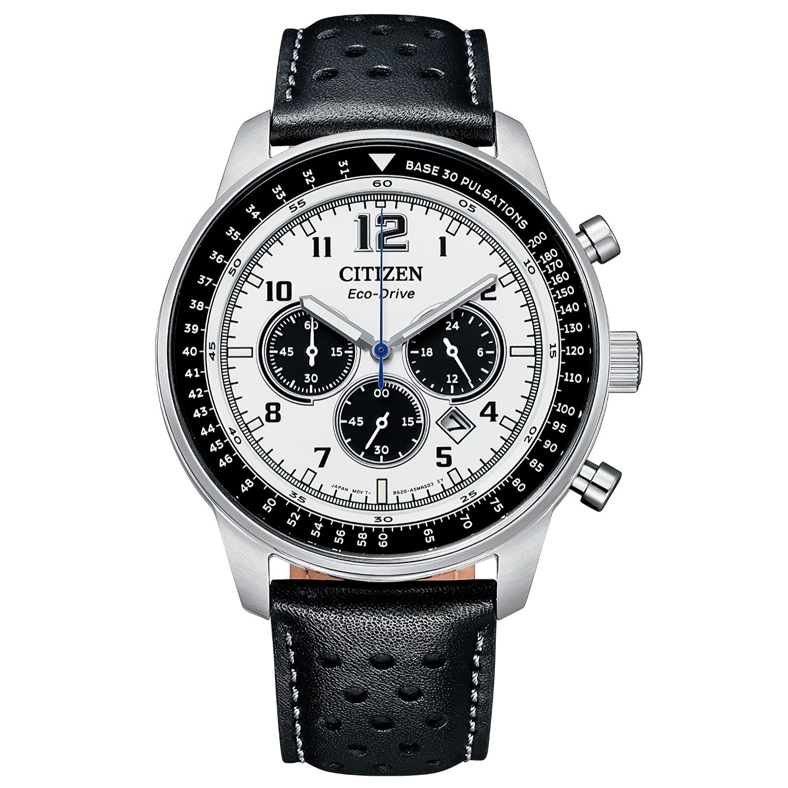 CITIZEN CA4500-32A Eco-Drive White Dial Date Display Chronograph Men’s Watch