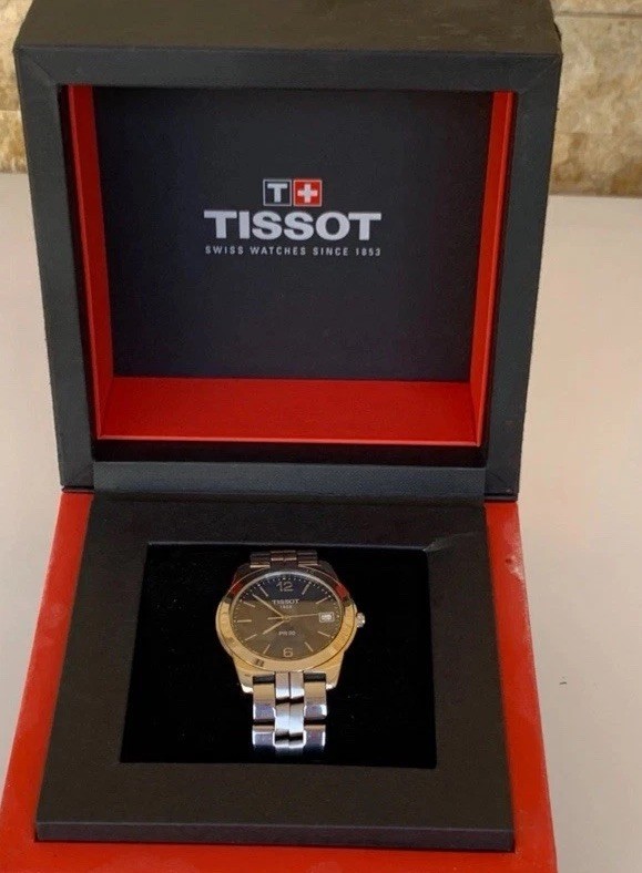 Tissot PR50 Swiss Watch J176/276 Blue Sunburst Dial Sapphire 36mm Boxed Classic