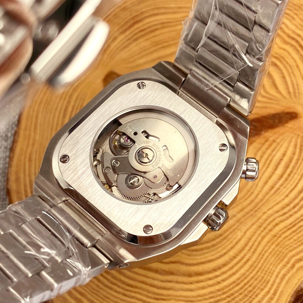Tandorio New Vintage 42mm White Sunburst Dial Square NH35A GMT Watch for Men