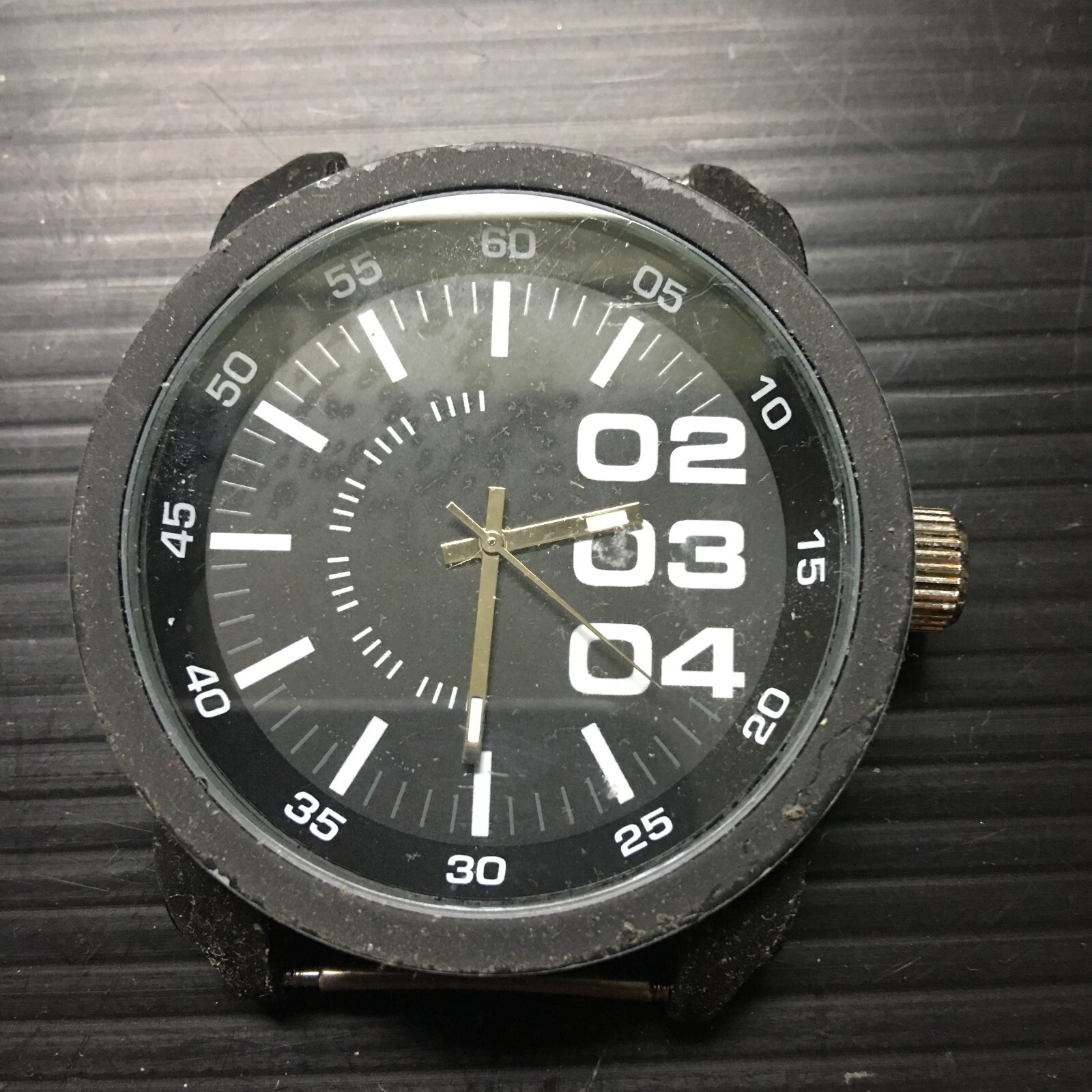 Mossimo Watch Mens Analog Black Sport Watch MM-91428 S60-13 No Band ~2″D