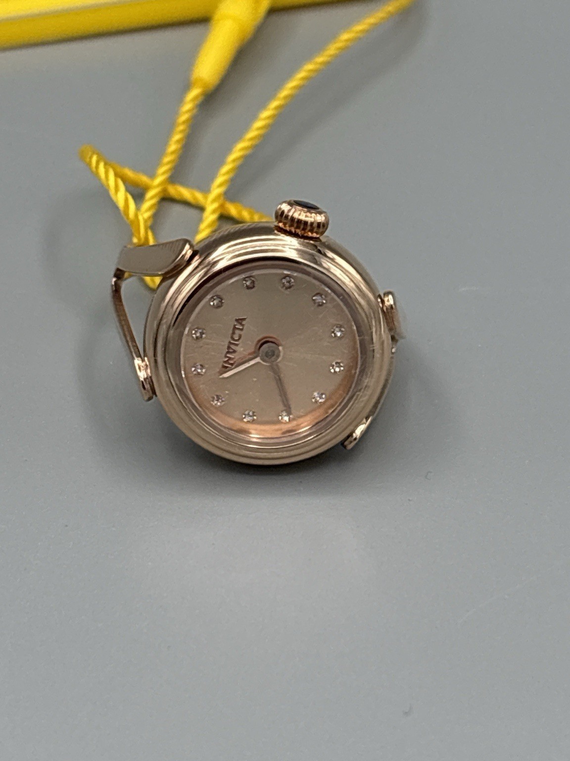 Invicta Mini Angel Lumalink 48575 Women’s Ring Watch 17.5mm Rose Gold Quartz New