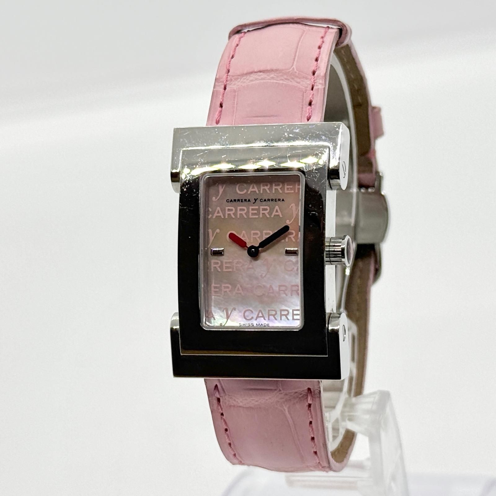 Carrera y Carrera Tempus Fugit Ladies Pink Quartz Watch From Japan