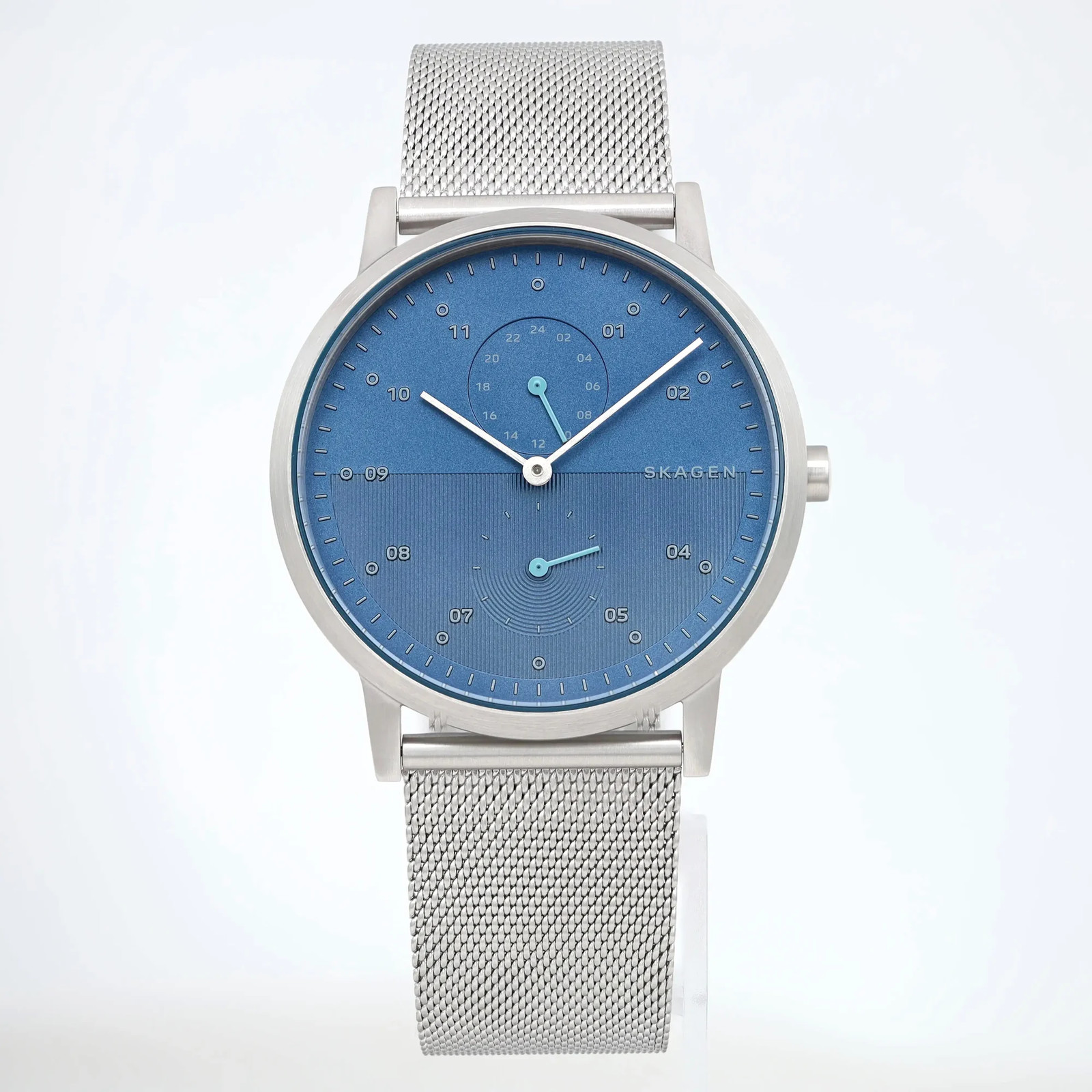Skagen Kristoffer 42mm Steel Blue Dial Quartz Mens Watch SKW6500
