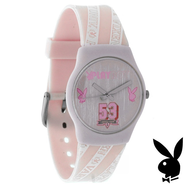 Pink Playboy Watch Quartz Varsity Vixen Teen College Play Boy y2k Deadstock NOS