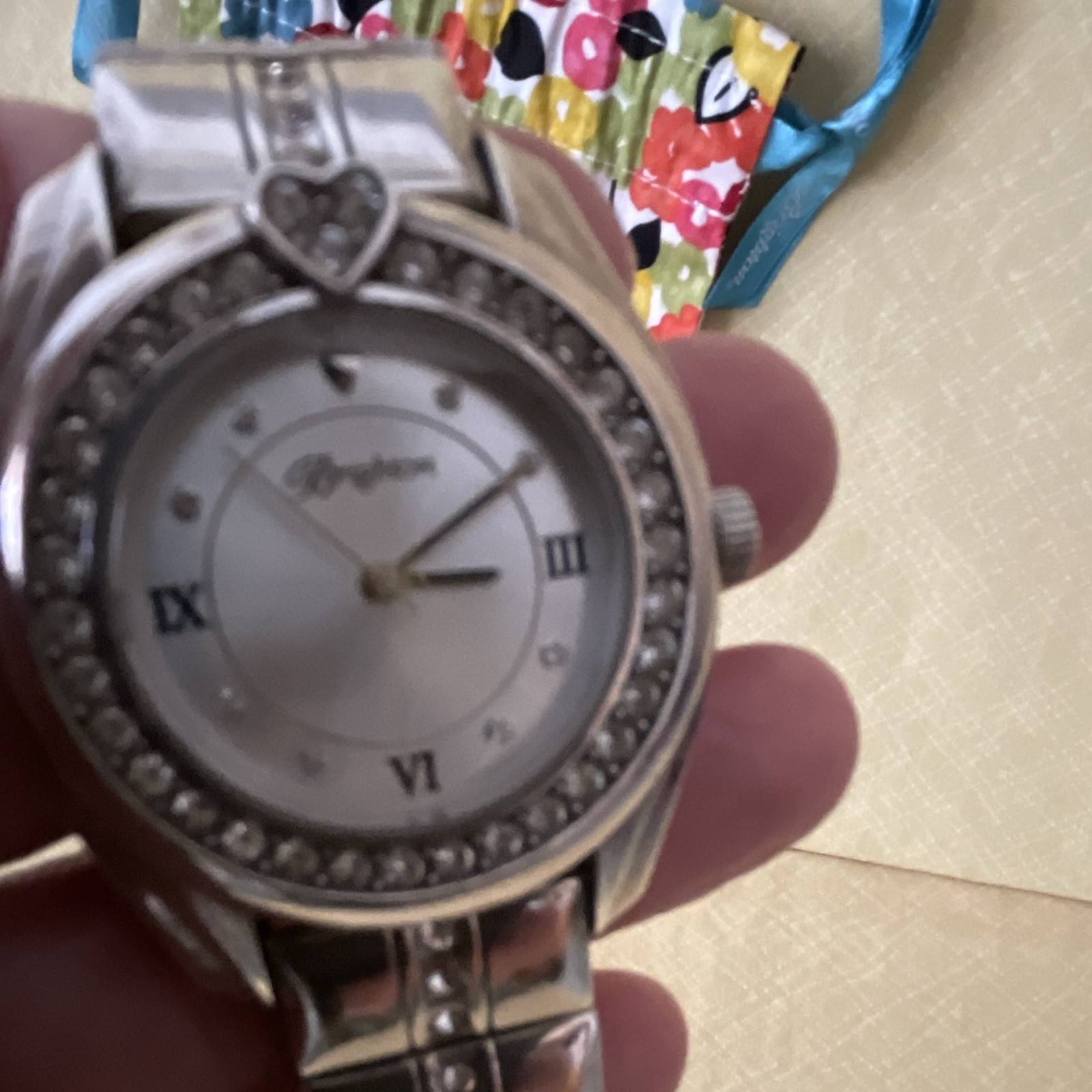 Brighton Women’s Vintage Quartz Analog Dress Watch Roman Numerals Hearts