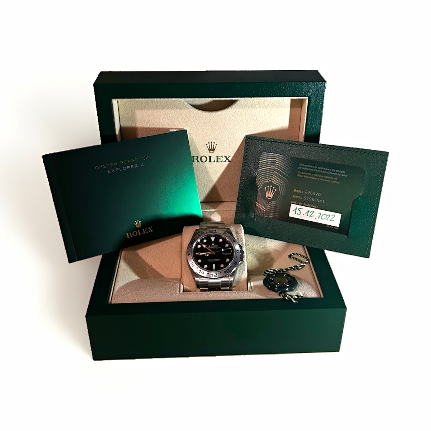 Rolex Explorer II 42mm Black Dial Auto 24-Hour Bezel Box Papers 2022