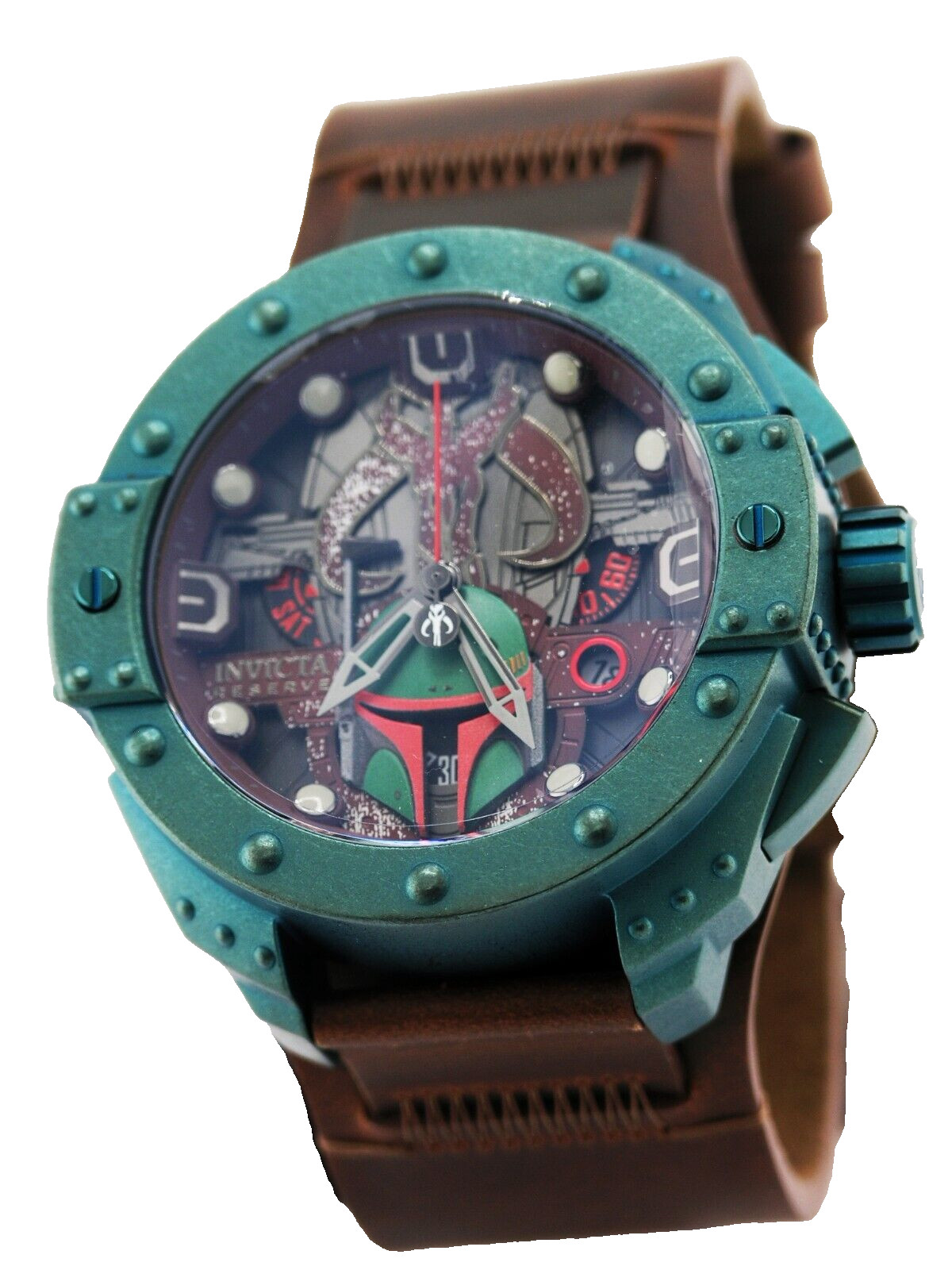 NEW INVICTA 44298 STAR WARS BOBA FETT SWISS CHRONOGRAPH STEEL LIMITED 52MM