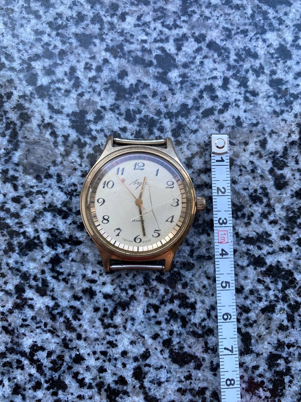 Vintage Luch Watch Soviet USSR mechanical Wristwach Rare Gold Plated AU