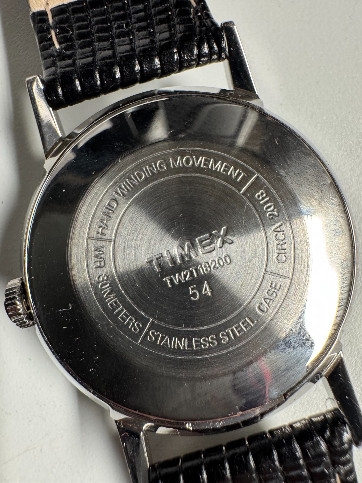 Timex 34MM Marlin 2018 Reissue Wind Up Midnight Sunburst TW2T18200 Runs Good