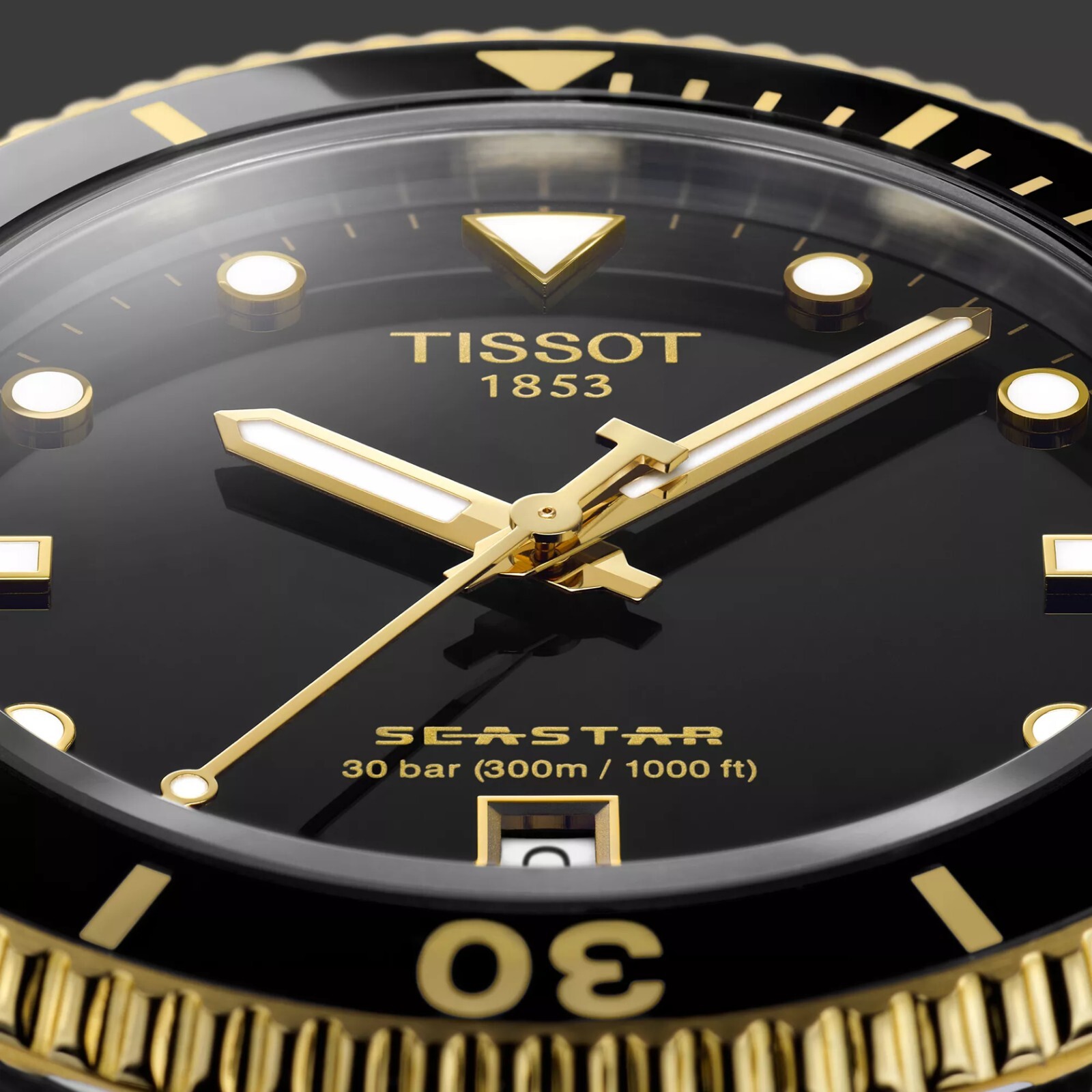 TISSOT Seastar 1000 Quartz 40MM Two Tone Rubber Strap Watch T120.410.27.051.00