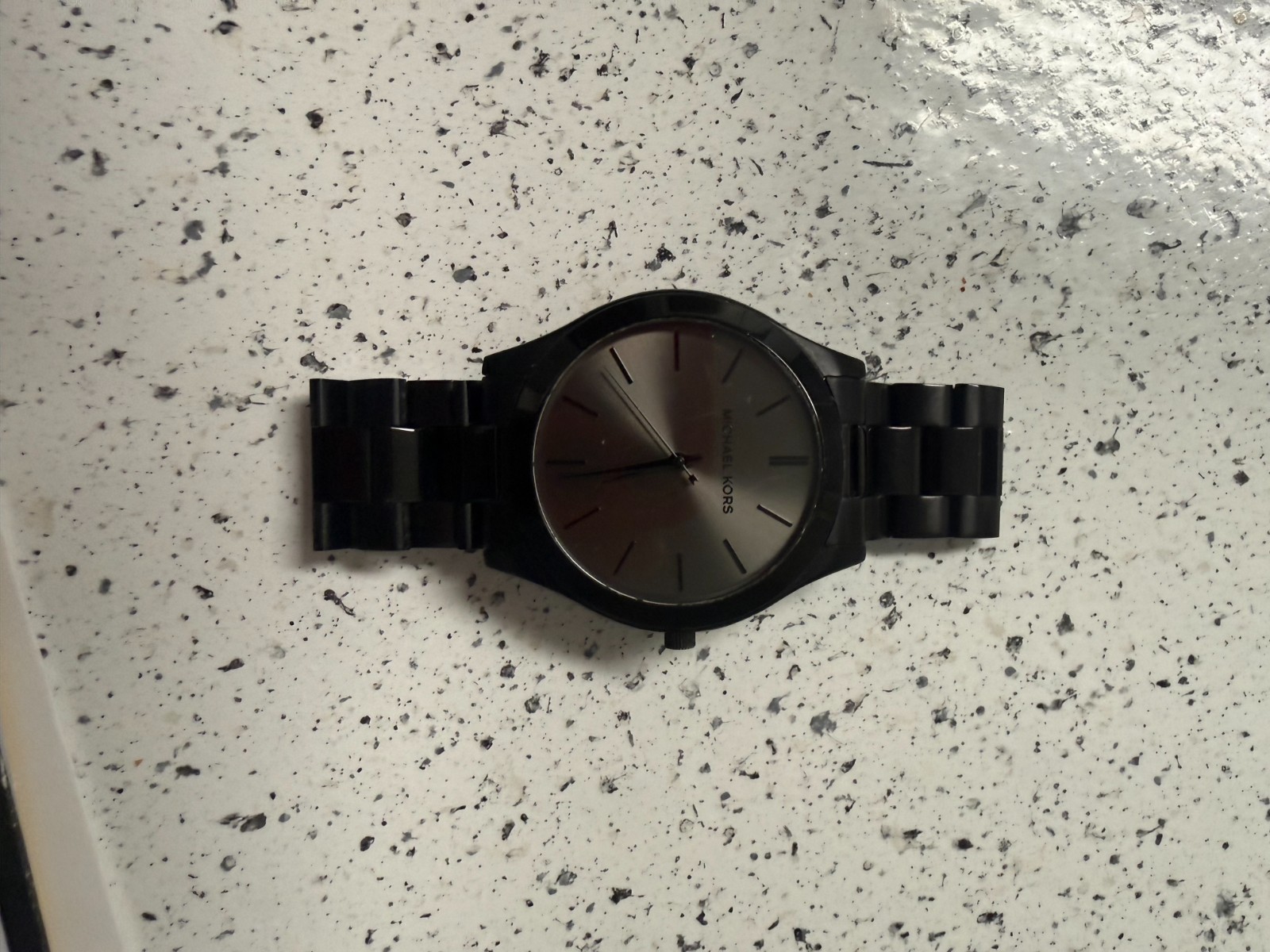 Michael Kors MK8507 Black Stainless Steel Quartz Watch w/ Original Box Unisex