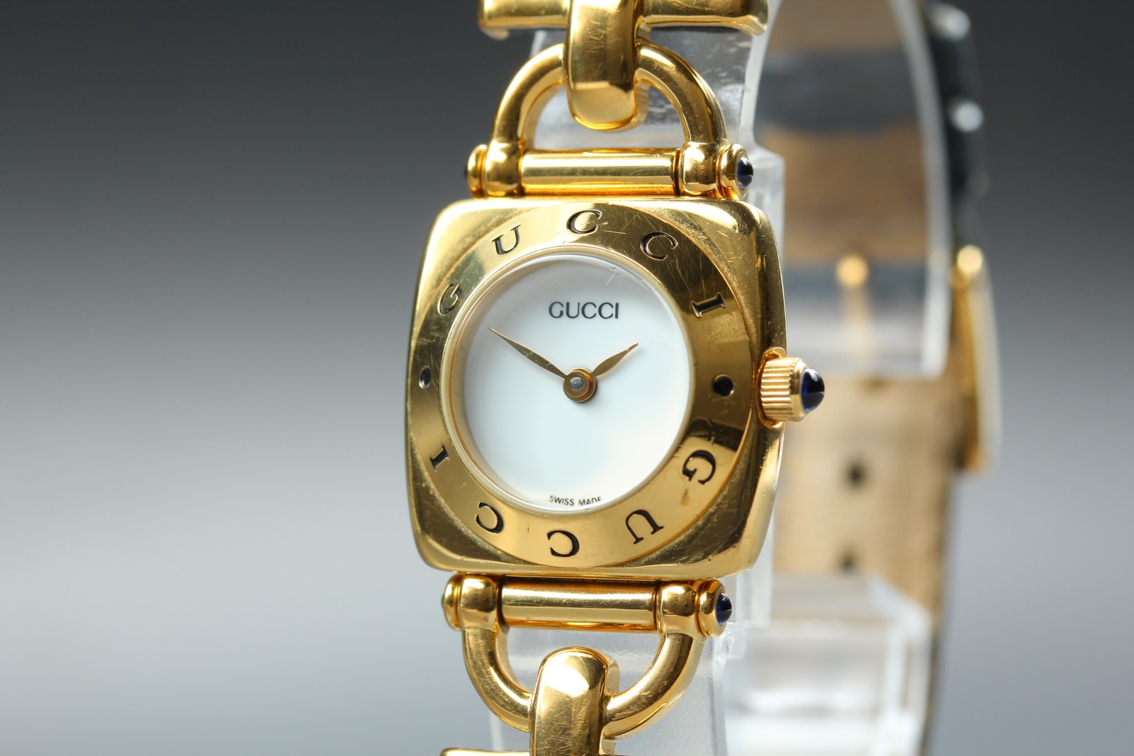 [Exc+5] GUCCI 6300L 22mm White Dial Quartz Women’s Watch Vintage from JAPAN