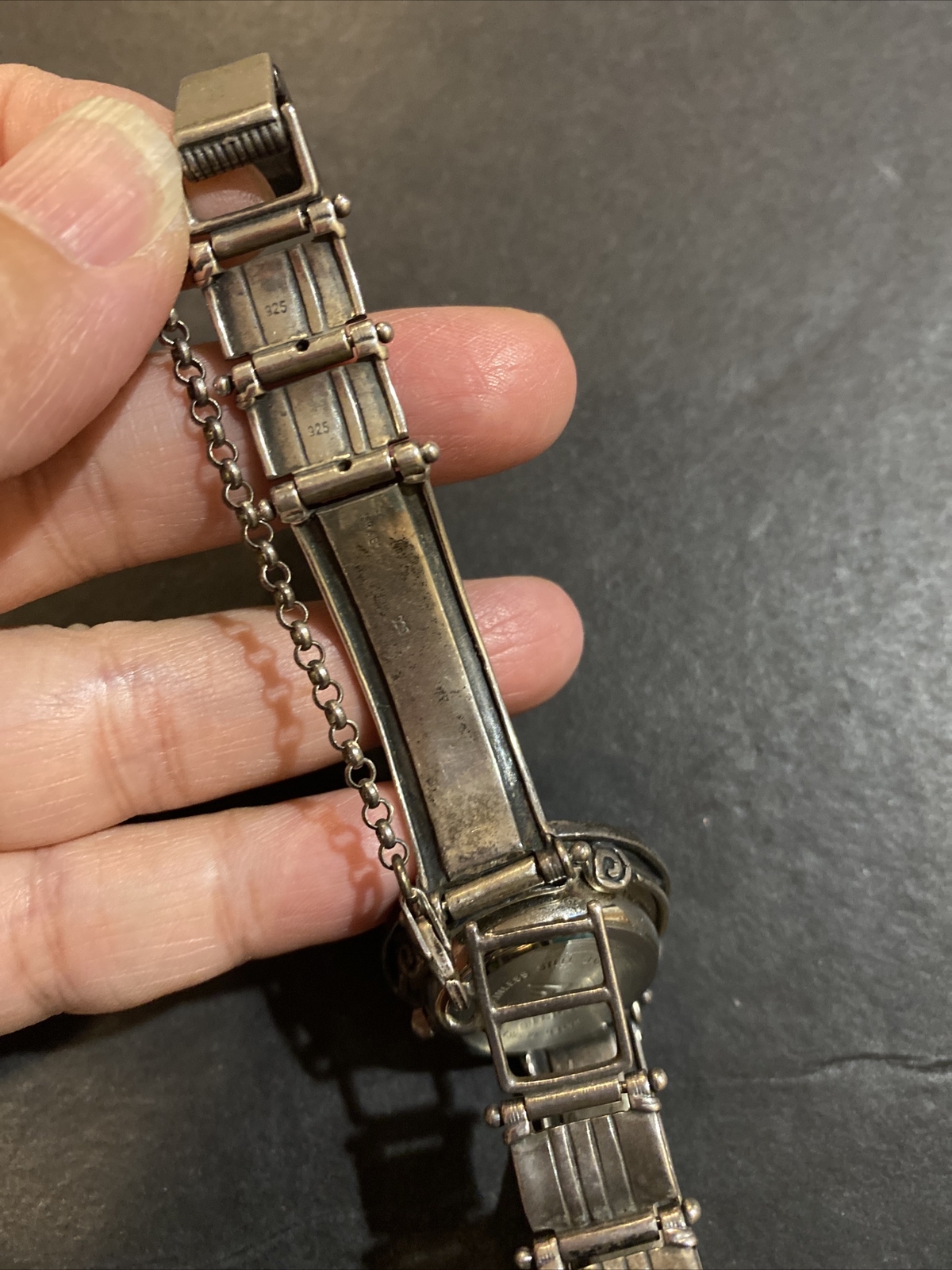 SILPADA Sterling Silver .925 Hammered Round Bangle Bracelet Watch T1749