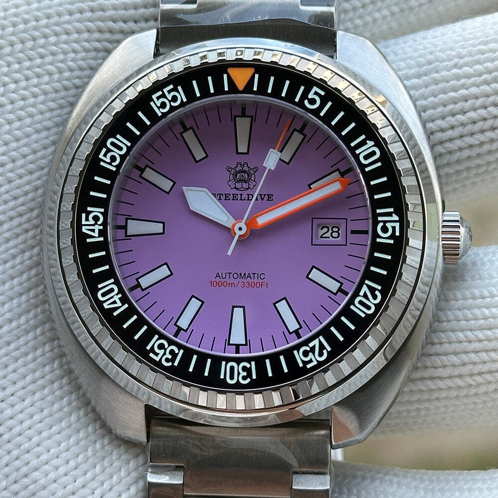 STEELDIVE SD1983 — Purple Dial Sapphire Glass 1000M NH35 Automatic Dive Watch