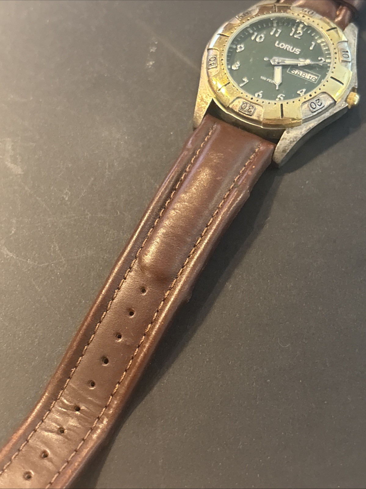 Lorus By Seiko Day-Date 100 Feet Watch Men’s For Parts-Repair-Restoration As Is