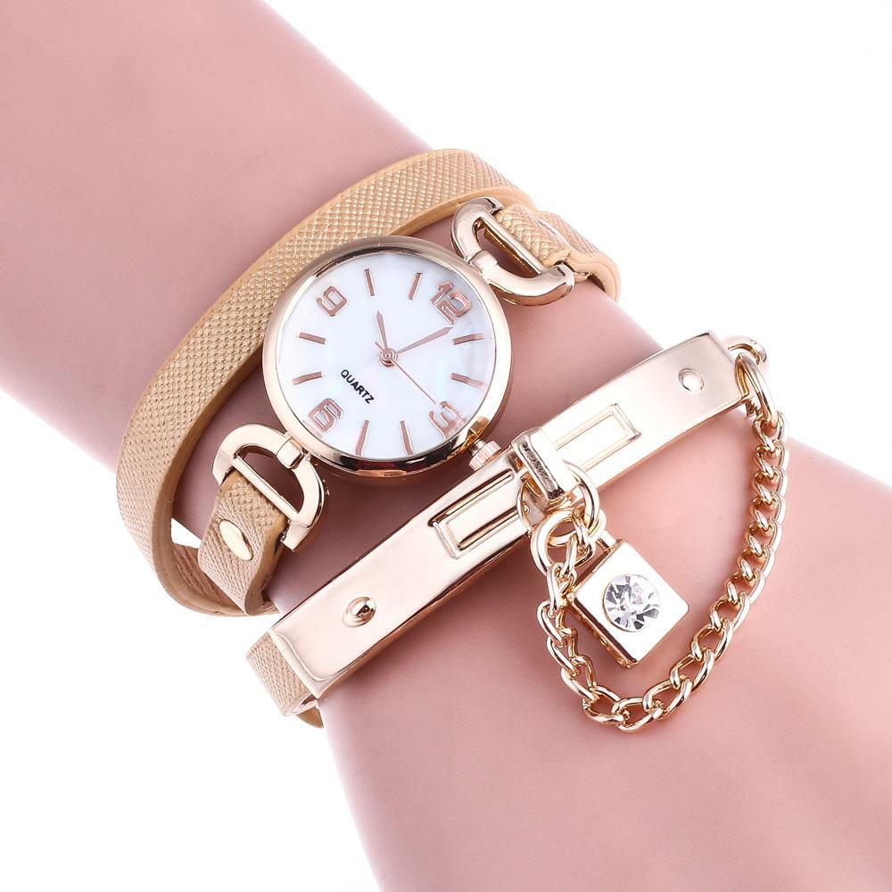 Women’s Fashion ‘Lock Charm’ Casual Watch in a variety of colours *FREE Shipping