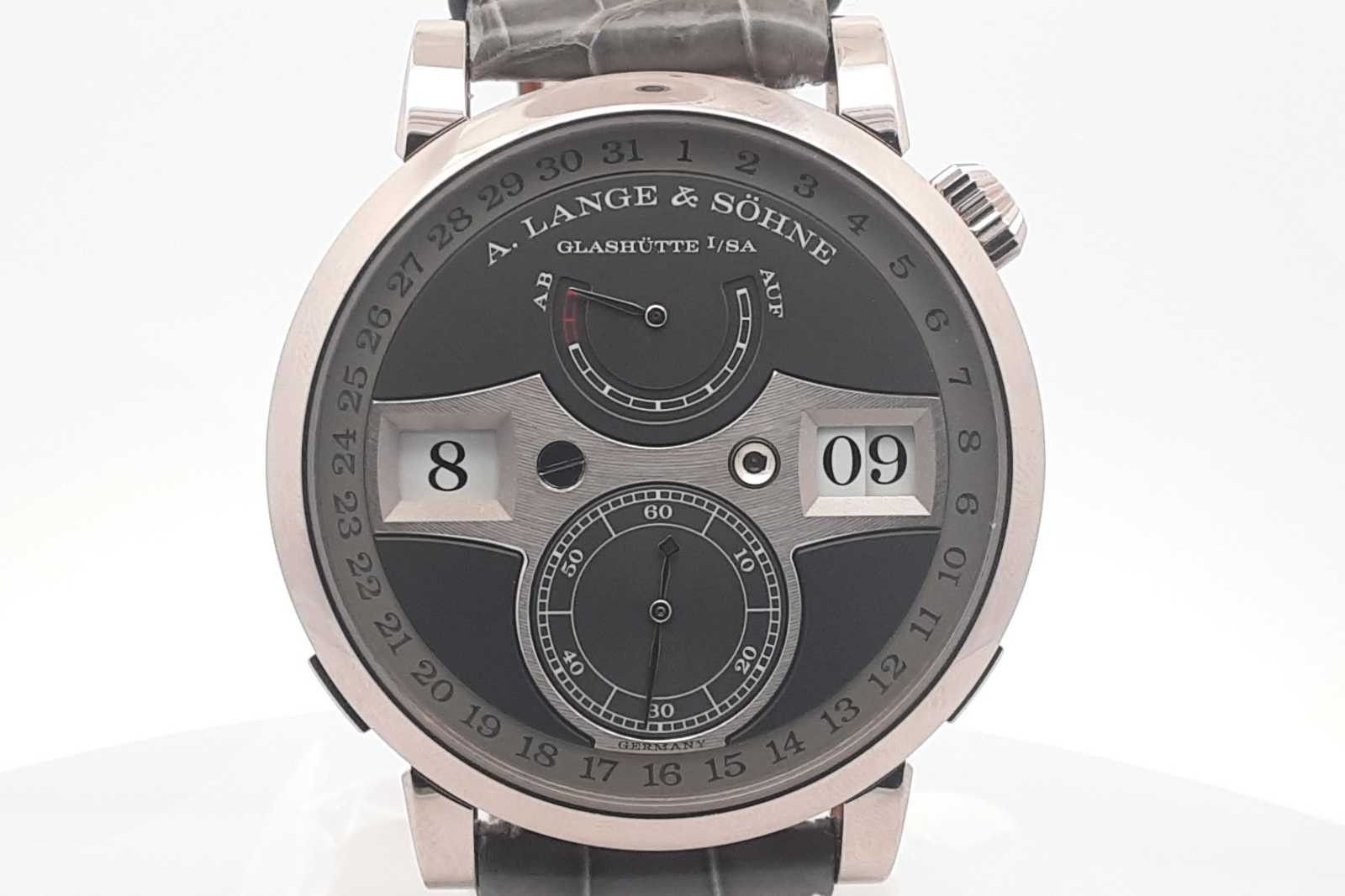 A. Lange & Sohne Zeitwerk Date 44mm 18k White Gold Watch 140 Grams Eb0426ixzzzsa