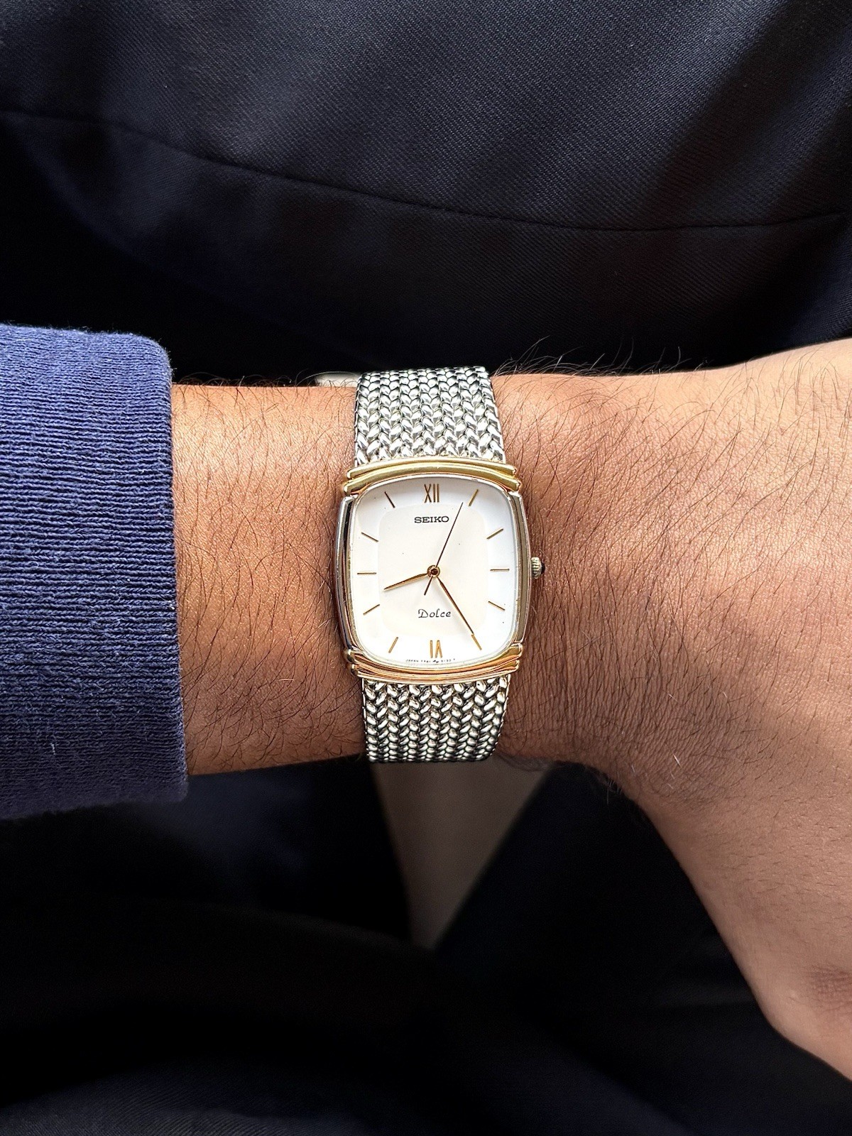 Vintage Seiko Dolce | Two Tone Ultra Thin Quartz Watch | Original Bracelet