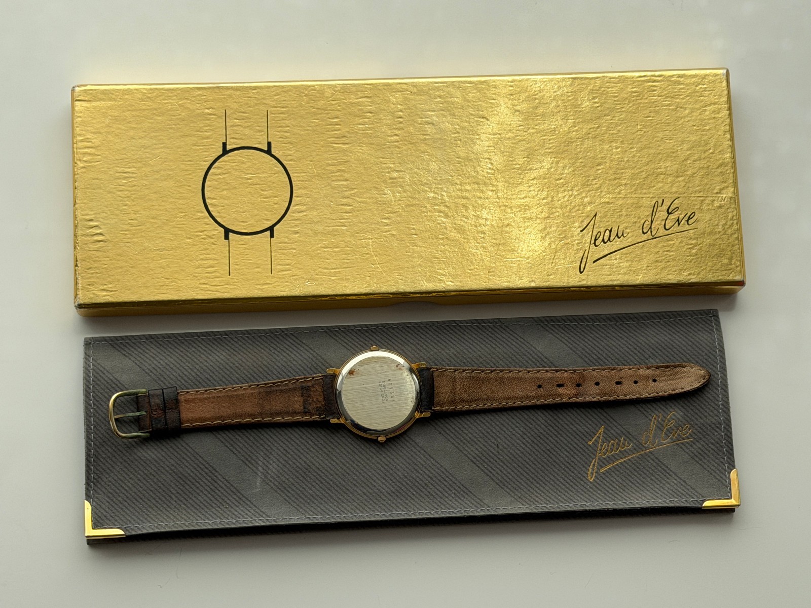 LOT of 2 Jean d’Eve Dual Time Watches Purchased in 1984 PRE-OWNED Gold Plated