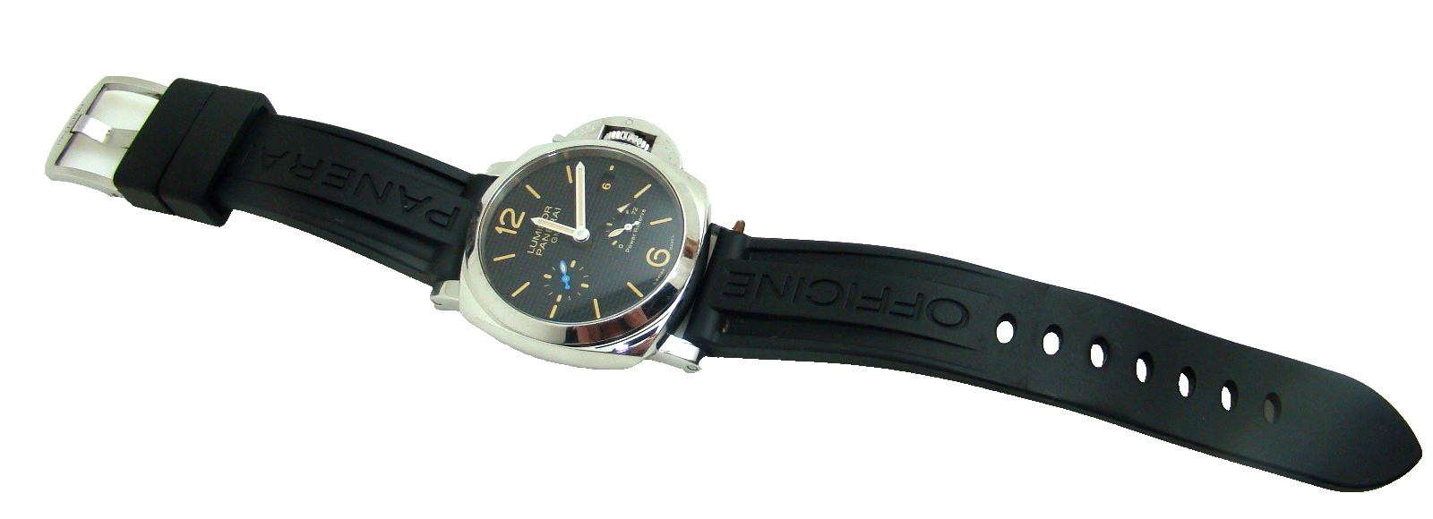 PANERAI 42mm PAM01537 POWER RESERVE GMT MANUAL WIND STAINLESS STEEL WATCH w/BOX