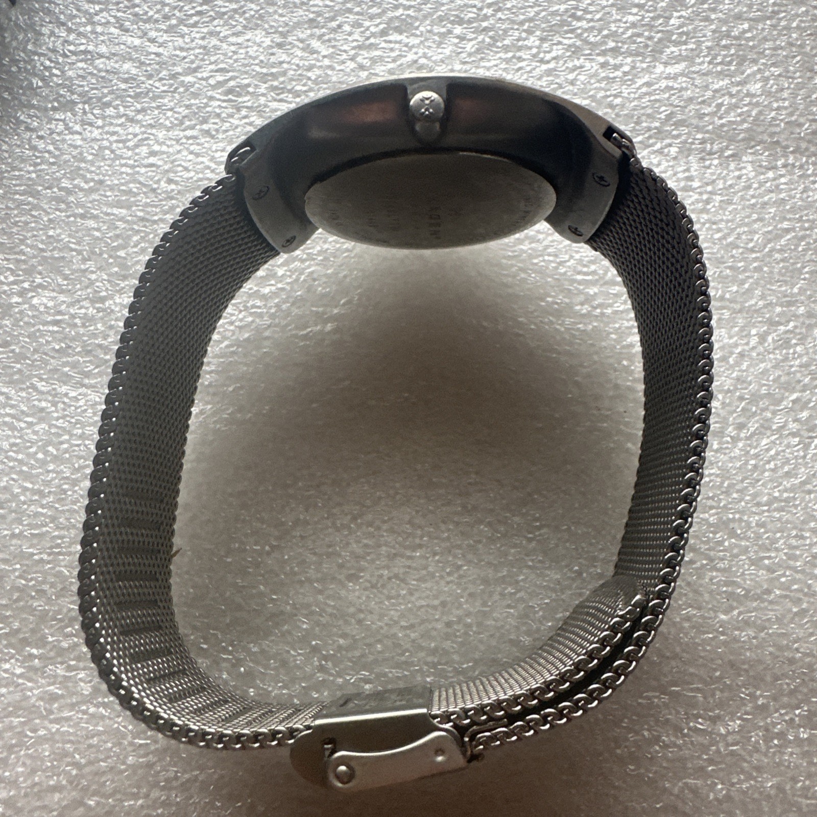 Skagen Denmark Titanium Date Slim Watch Shark Mesh Needs Battery