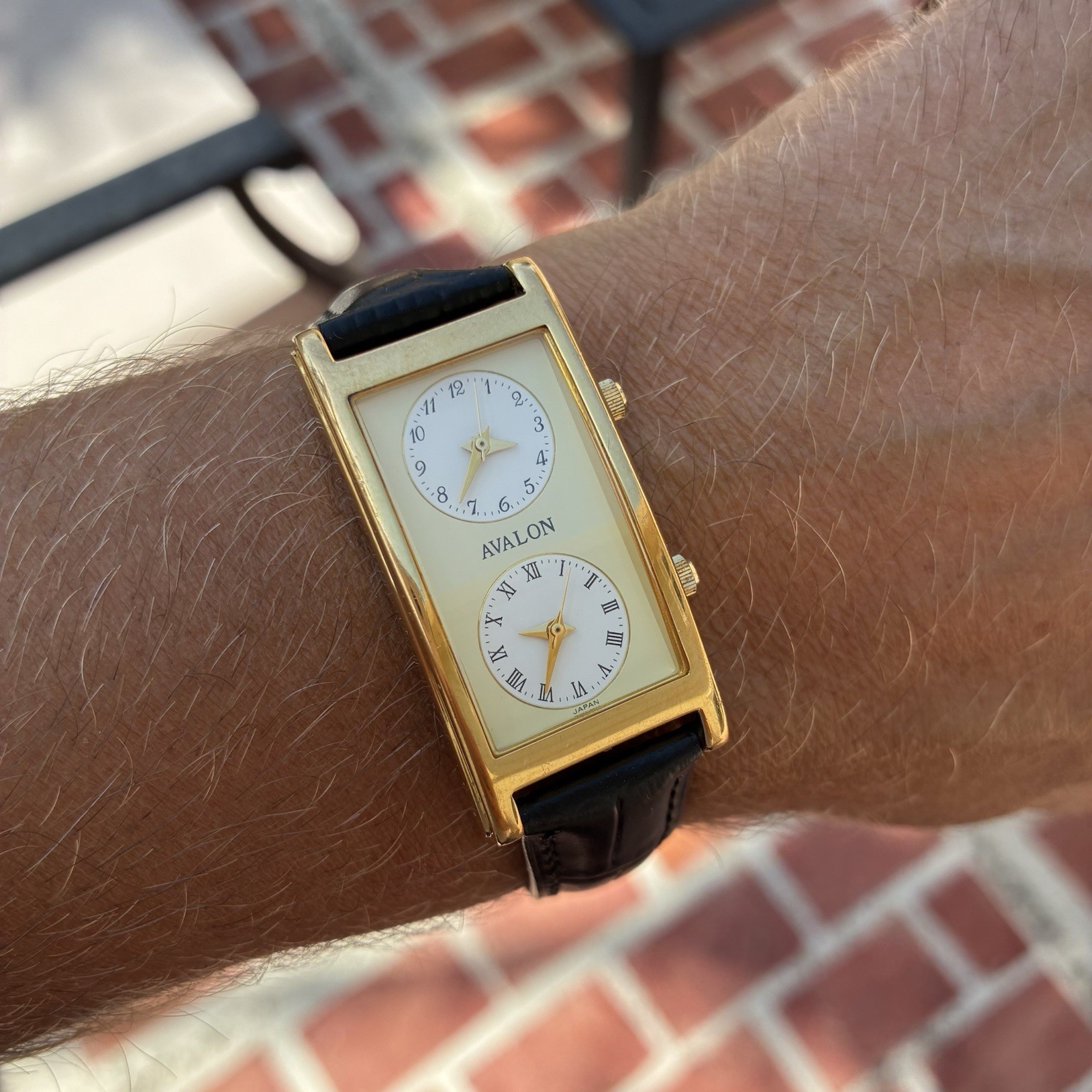STUNNING Avalon Dual Time Zone By Citizen Men’s Tank Watch – READ Description
