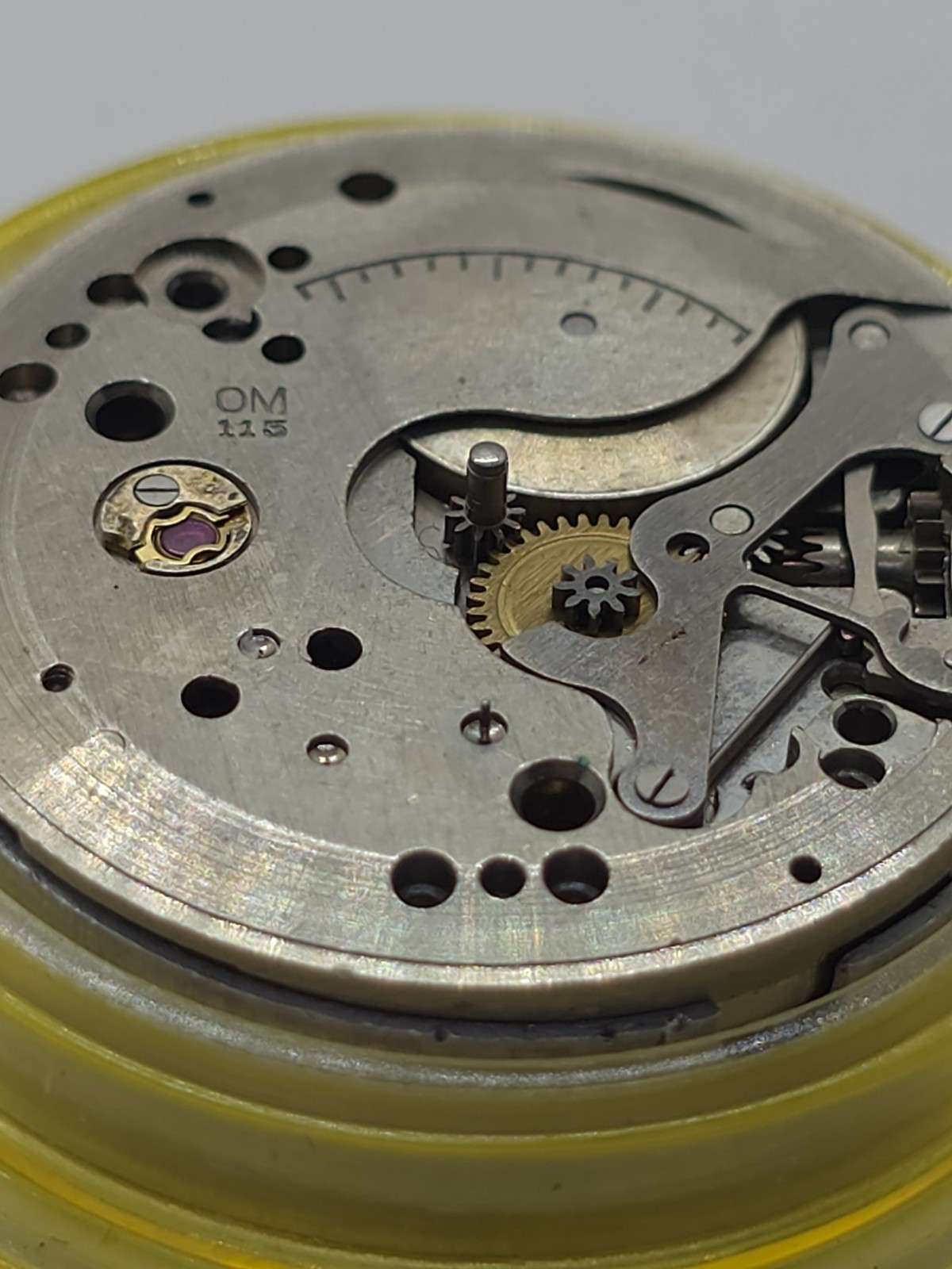 Vintage O. Maire INC Cal. OM 115 Good Main Spring Stem Watch Movement Uhren
