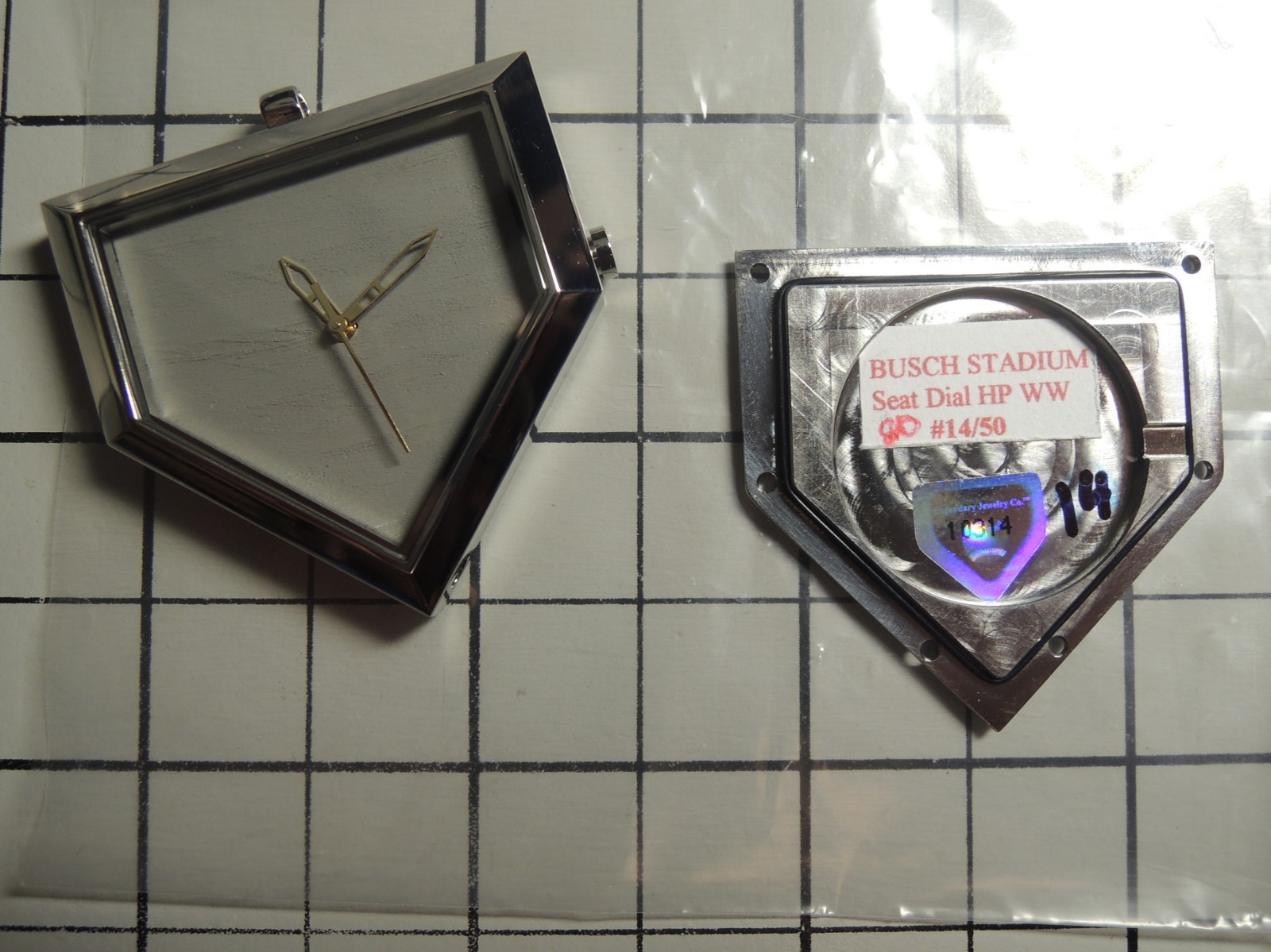 Cardinals Baseball Watch Busch Stadium seat Home Plate Model Swiss Mov’t LE 50