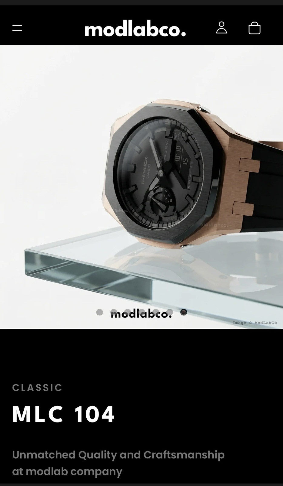 Casio G-Shock MLC-104 Modlab Company CLASSIC Octagonal Rose Gold/FMK 42mm Custom