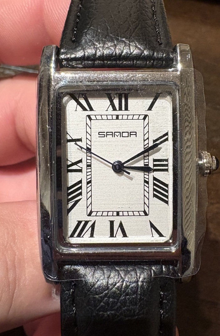 Sanda 1150 Homage Quartz Mens Watch Jewel On Crown Leather Strap DeploymentClasp