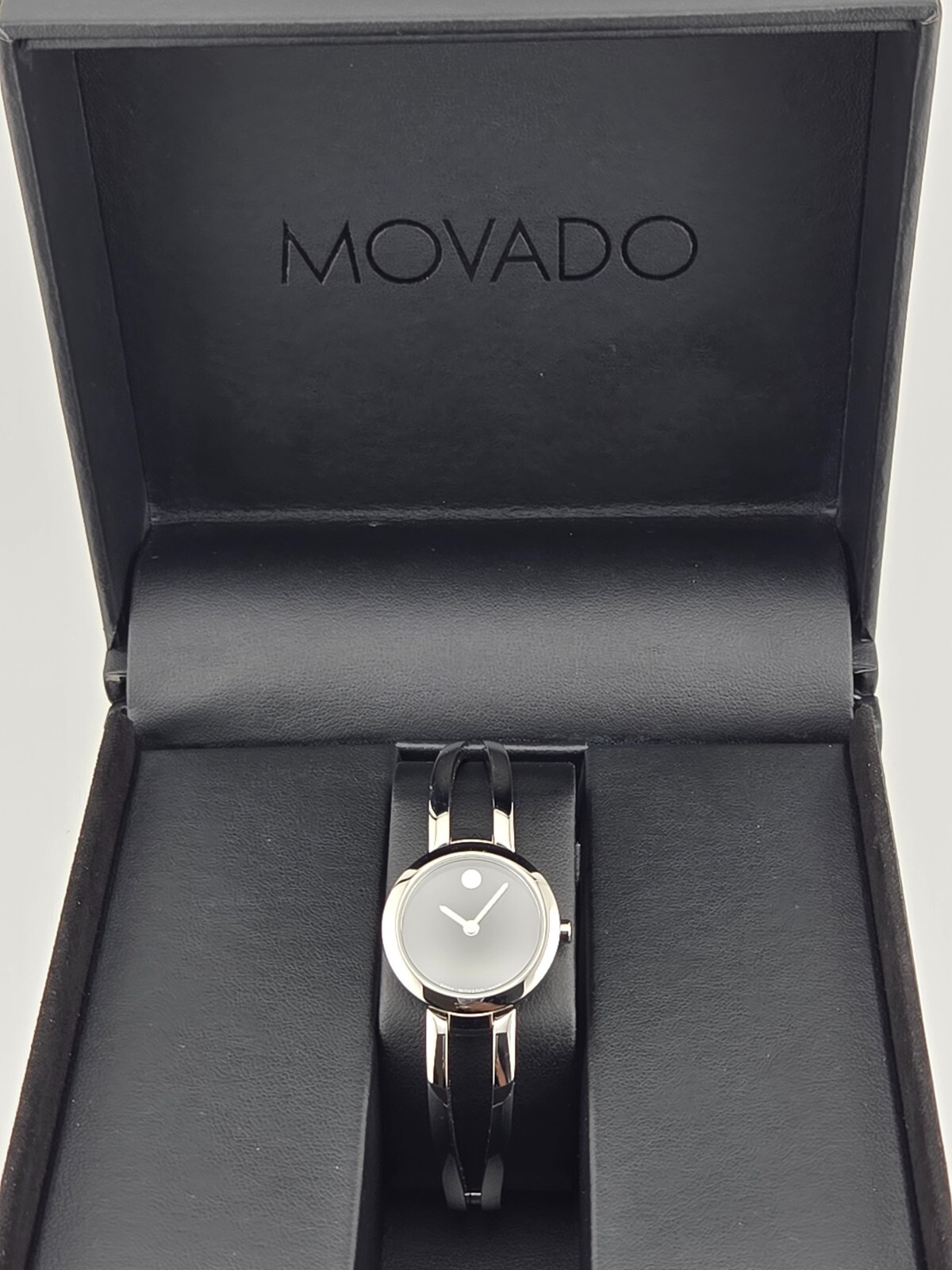Movado Women’s Amorosa Black Dial Stainless Steel Watch – 0607131 ($595 MSRP)