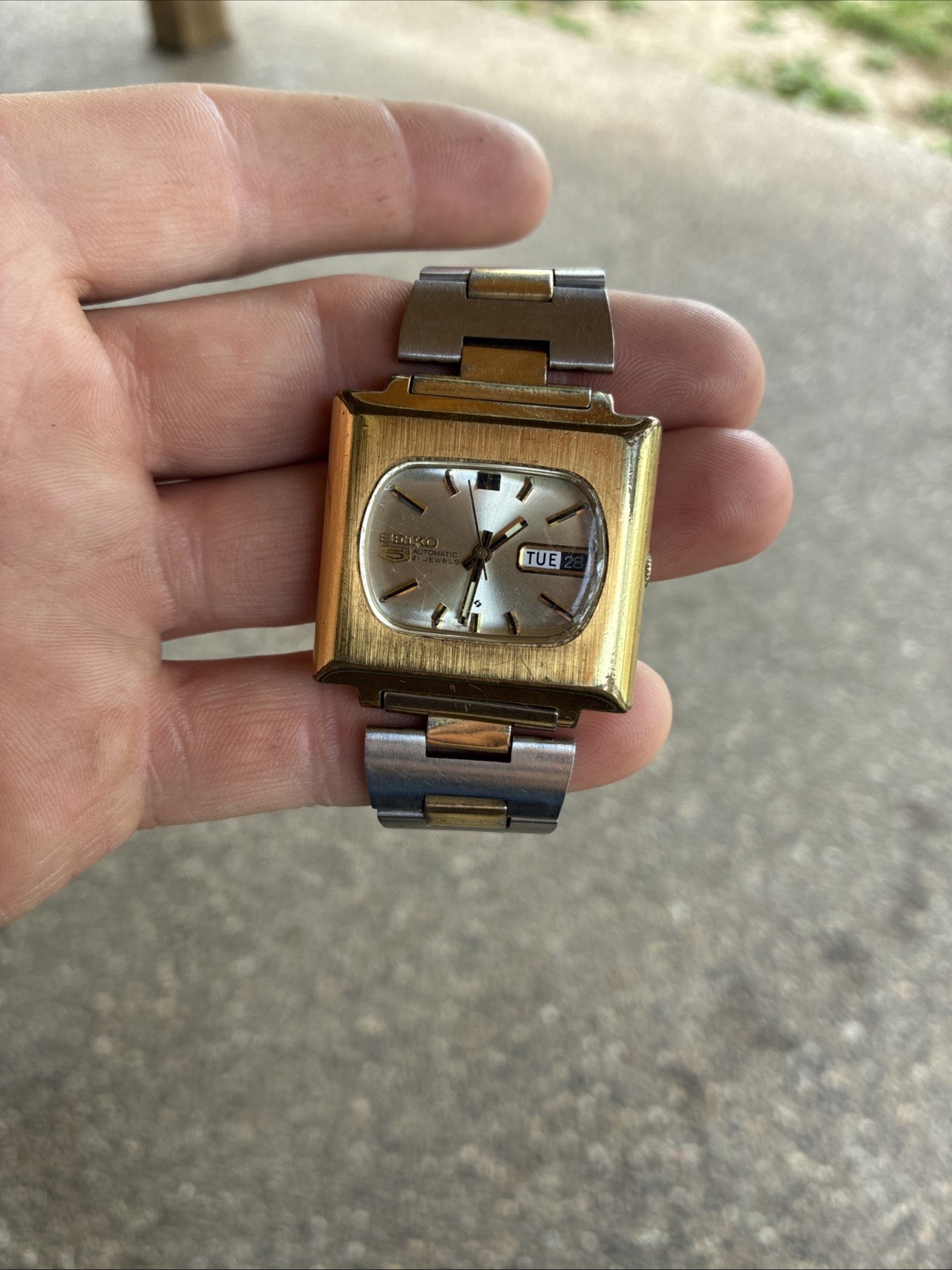 RARE HTF Vintage 1970s Men’s SEIKO DX 6106-5429 17 Jewels Watch No Quick Set