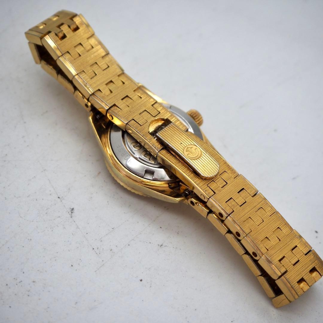 Rado Purple Horse Automatic Watch Gold Dial Ladies Japan Working 074874