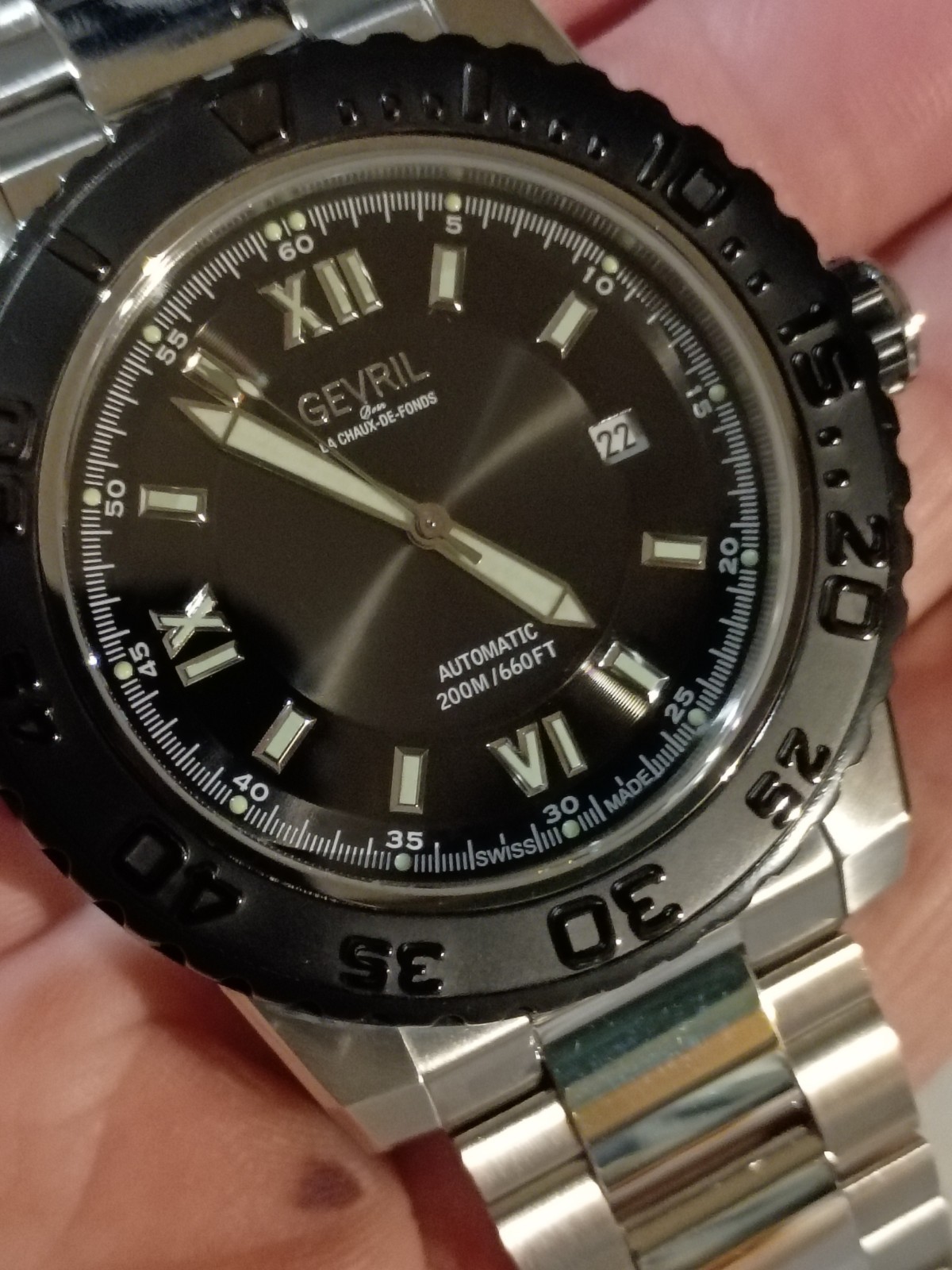 Gevril Sea Cloud 3124 Swiss Automatic Diver, Mint Condition!!!
