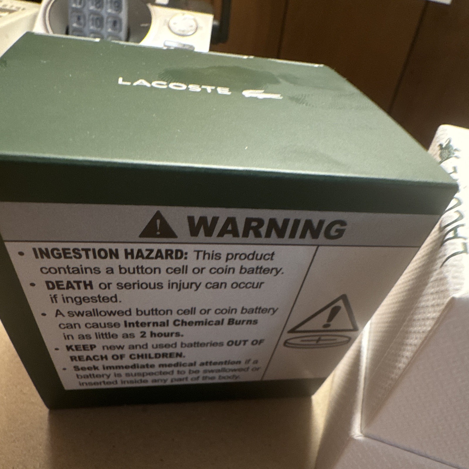 Lacoste Quartz Analog-Digital 42mm Green Dial Silicone Strap 30m Watch w/ Box