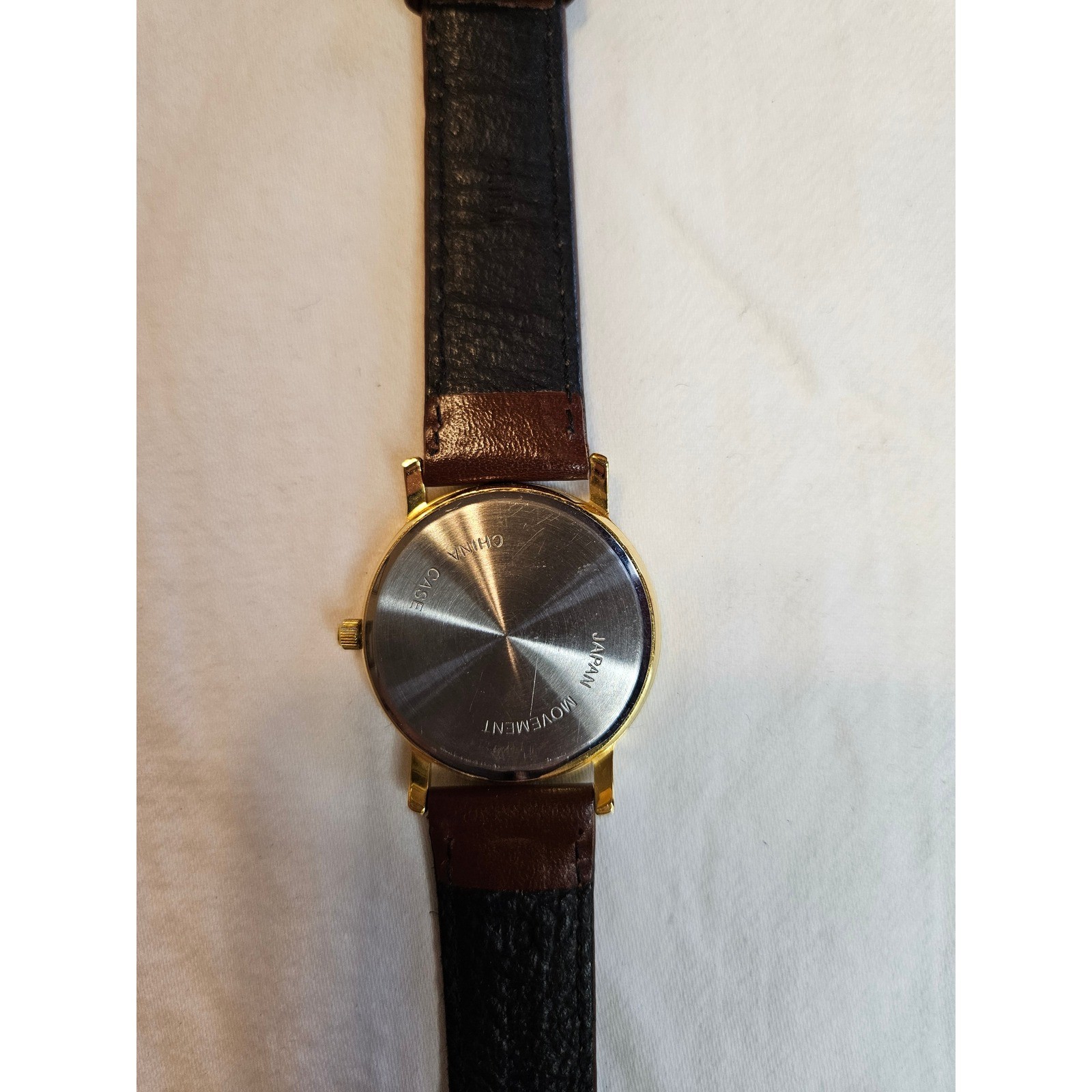 Vintage Kellogg’s Toucan Sam Watch Brown Leather Band Gold Tone