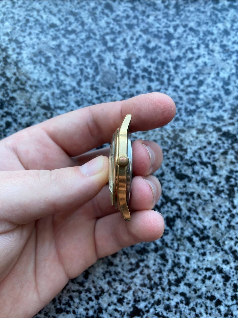Vintage Luch Watch Soviet USSR mechanical Wristwach Rare Gold Plated AU