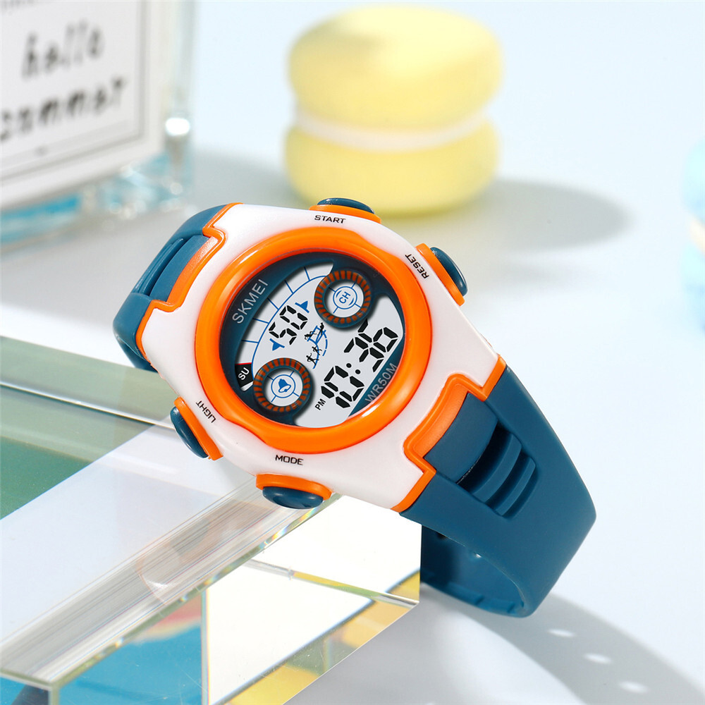 SKMEI Digital Sport Watch for Boys Girls LED Silicone Band Waterproof Wristwatch