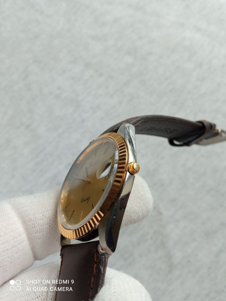 Rare BELAIR Quartz Swiss Parts 7Jewels Two-Tone Date Men’s Watch