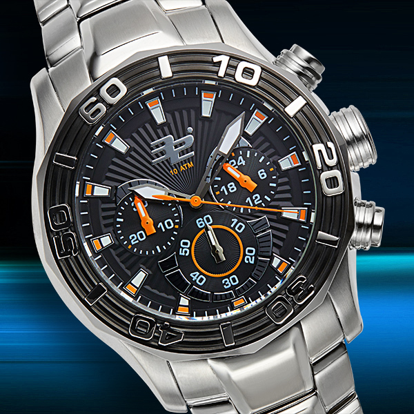 32 Degrees Polar Chronograph Mens Diver Watch / MSRP $1,400.00 ( 2 COLORS )