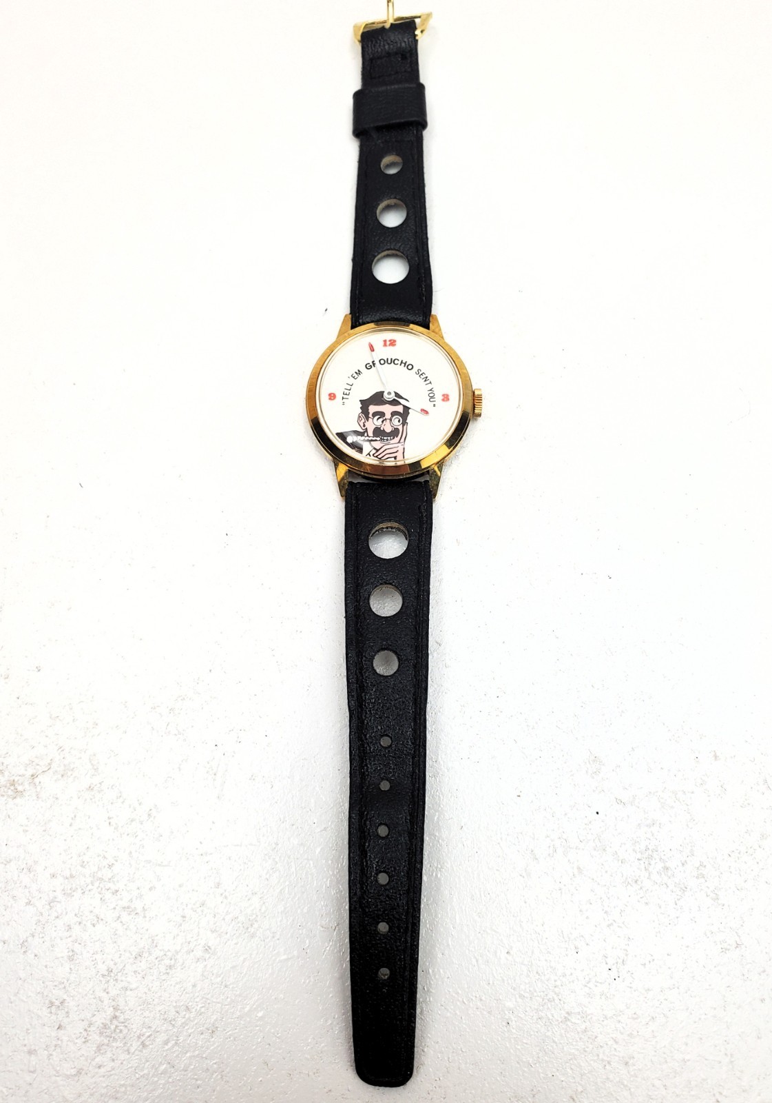 Vintage 1975 Groucho Marx Watch Rolling Eyes ASA Rega Israel Parts Or Repair