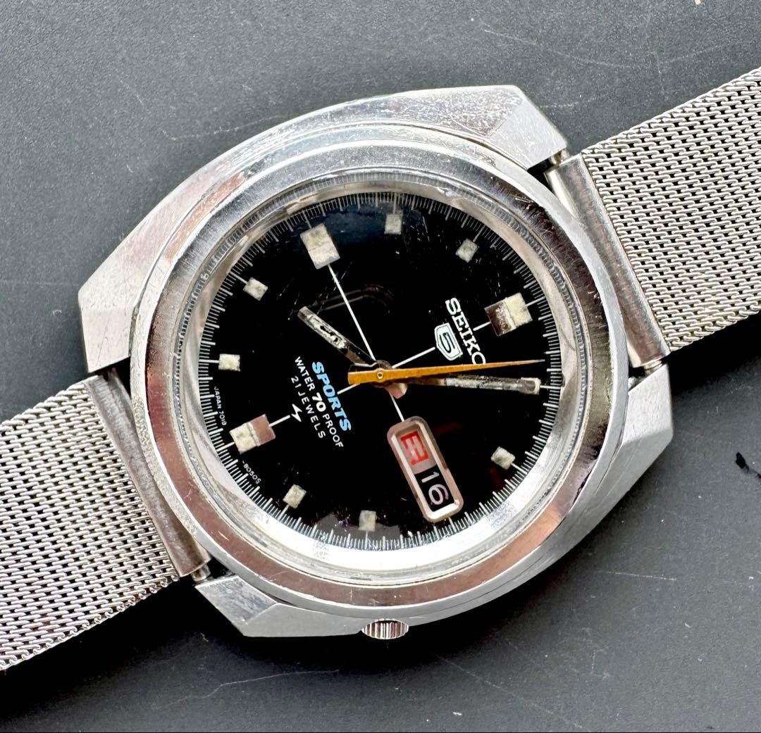 OH Completed Seiko 5 Sports Wide Bezel 7019 8020 21 Jewels Automatic