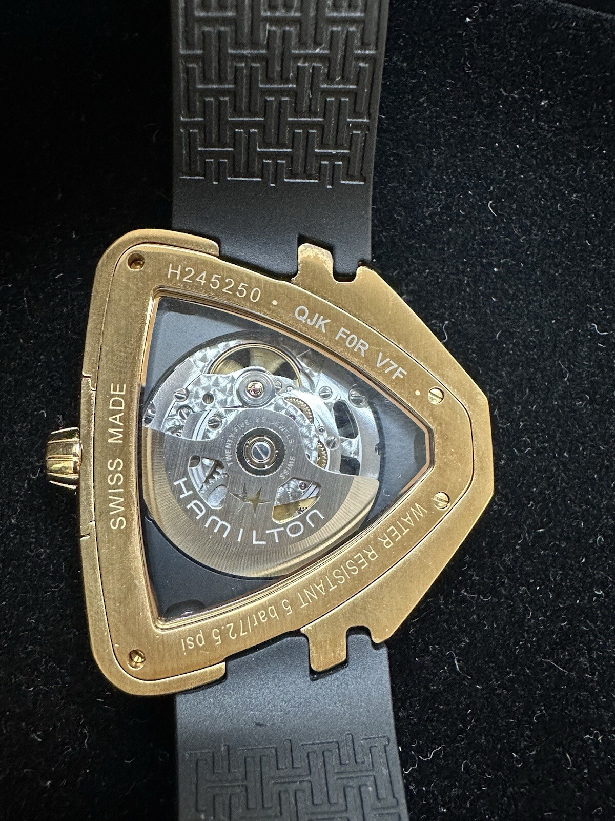 Hamilton Ventura Elvis 80 H245250 Black Stainless steel Rubber Automatic
