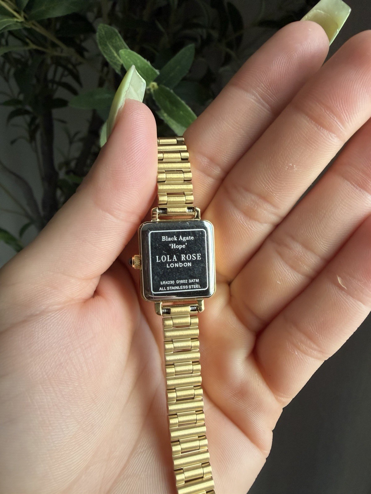 Lola Rose London Women Golden Black Onyx Watch NWT
