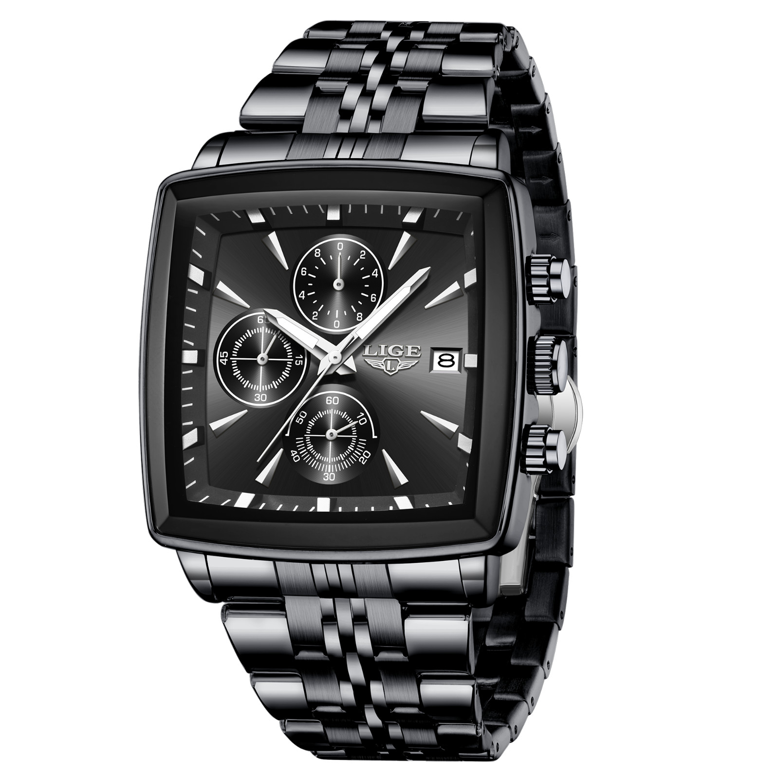 Men Business Watch Stainless Steel Quartz Date Luminous Chronograph Man Watch