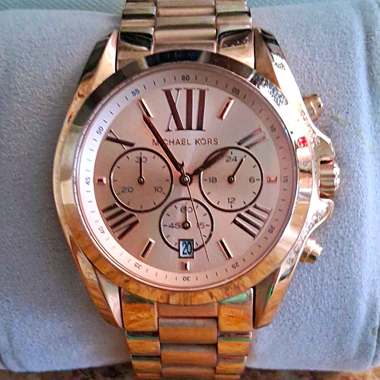 Michael Kors Women’s Rose Gold Quartz Chronograph Date Bracelet Wristwatch