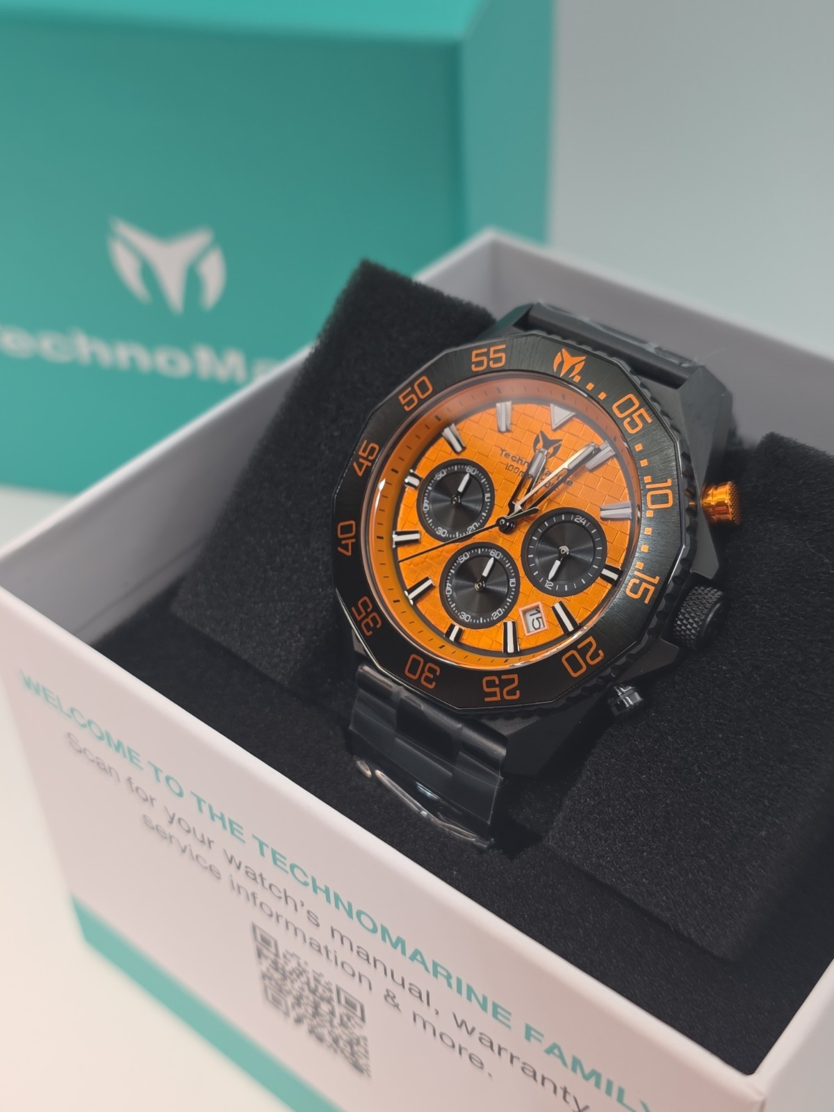 TechnoMarine Racing Legends F2 by Invicta Mens Watch-Orange/Black Dial TM-525021