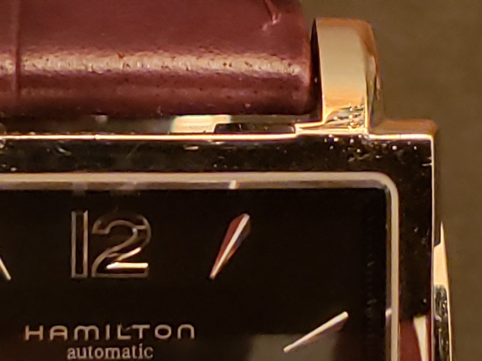 Hamilton Jazzmaster Square H324150 Automatic Black Watch-Full Set W/Box & Papers
