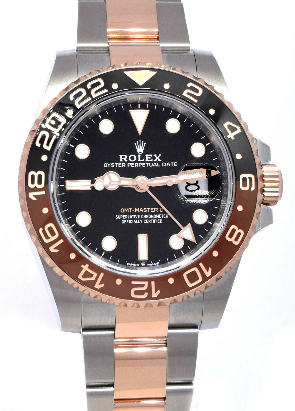 Rolex GMT-Master II Root Beer Ceramic 18k Rose Gold/Steel B/P ’20 126711CHNR