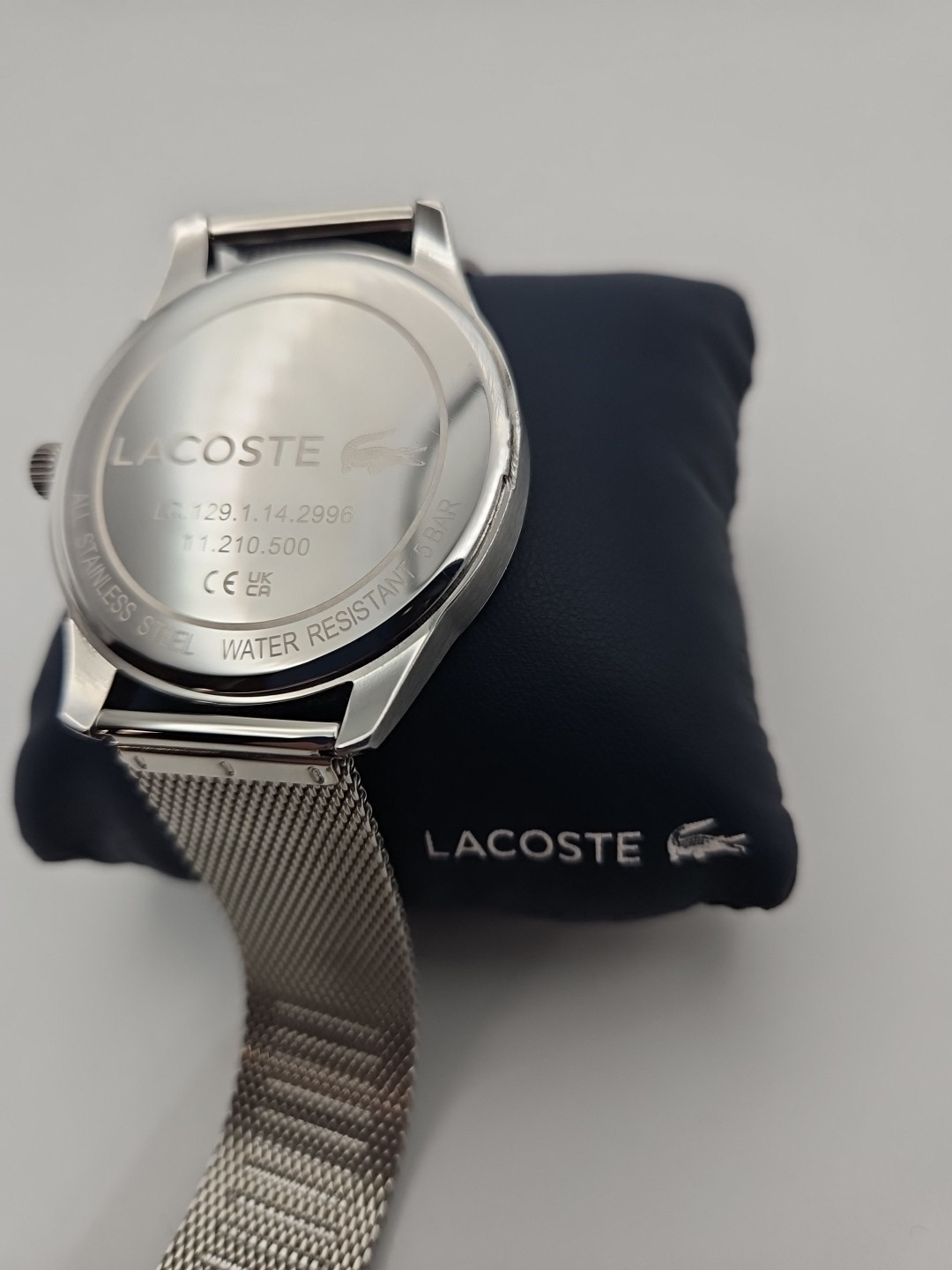 Lacoste 2011189 Men’s Watch Vienna Quartz Green Dial Silver Mesh Steel 42mm